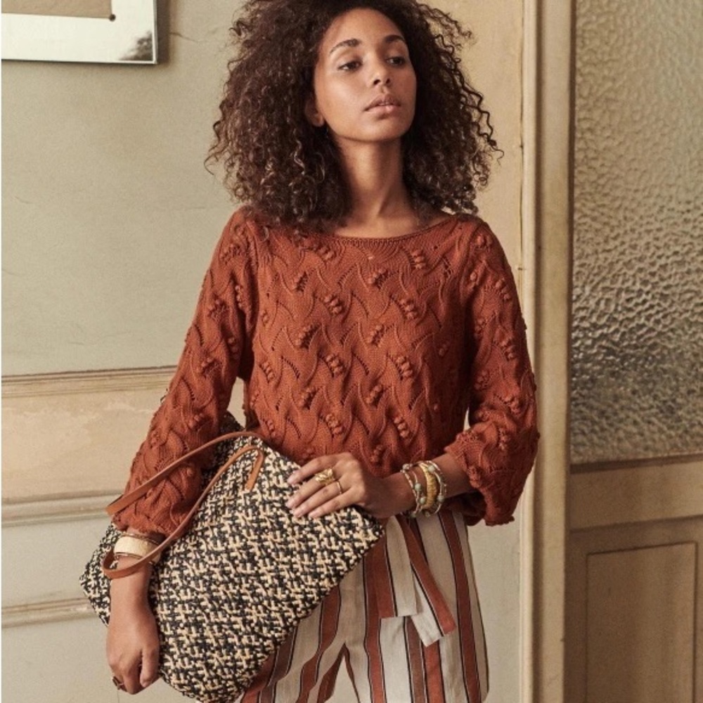 NWT Yvette Jumper by Sezane in Chocolate, XS